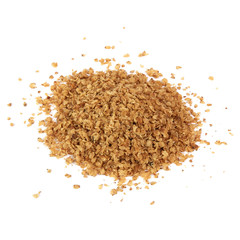 Buckwheat flakes isolated on white background
