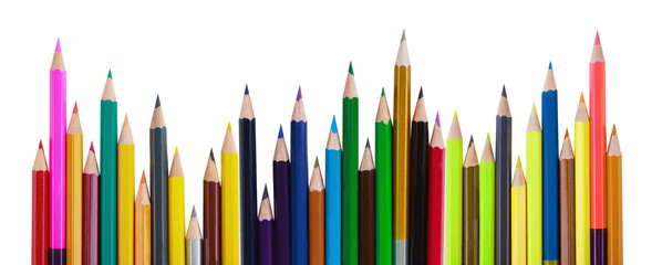 Bright color pencils, art concept
