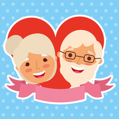 grandparents together happy in love heart vector illustration