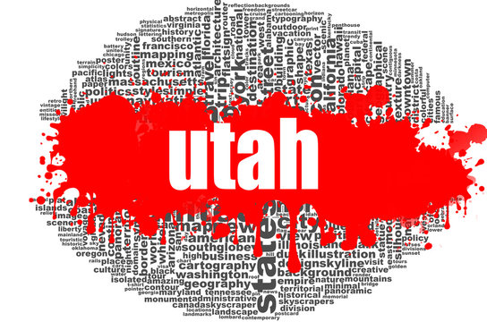 Utah word cloud design