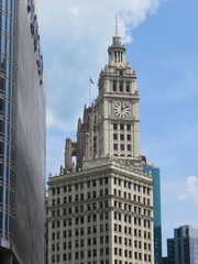 Fototapeta na wymiar Chicago clock tower