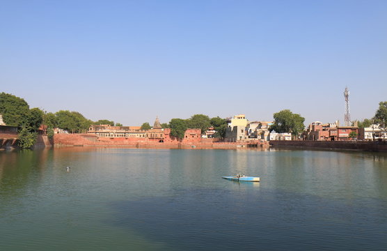 Gulab Sagar Talab lake Jodhpur cityscape India