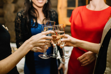 party, holidays, celebration, nightlife and people concept - smi