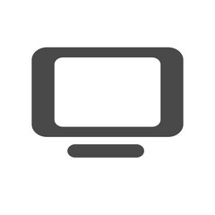 PC Icon vector. Simple flat symbol. Perfect Black pictogram illustration on white background.