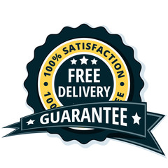 Free Delivery Guarantee label illustration