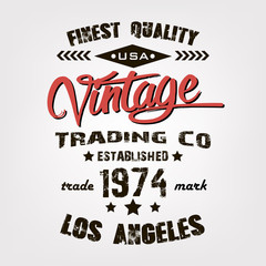 Vintage print design on t-shirt