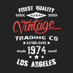 Vintage print design on t-shirt