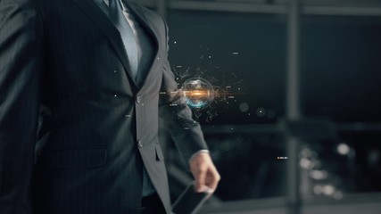 Businessman with customer retention