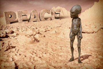 Alien on the planet Peace