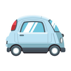 Funny small car cartoon vector illustration graphic design