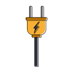 Electric plug symbol vector illustration graphic design