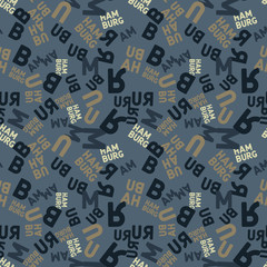 Hamburg
 creative pattern. Digital design for print, fabric, fashion or presentation.