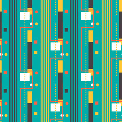 City streets flying seamless pattern. Suitable for screen, print and other media.