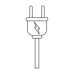 Electric plug symbol vector illustration graphic design