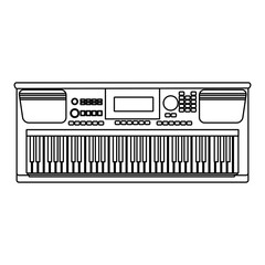 Music modern keyboard vector illustration graphic design