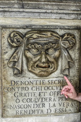Venice, Italy - 08/05/2012 - Doge's Palace - Courtyard - The Mouth of Truth
