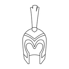 Medieval warrior helmet vector illustration graphic design