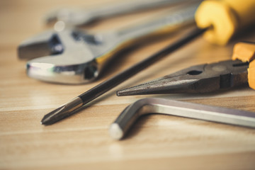 Close-up shot of tools