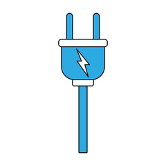 Electric plug symbol vector illustration graphic design