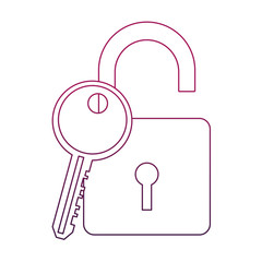 Padlock security device vector illustration graphic design