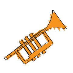 Isolated trumpet icon. Musical instrument