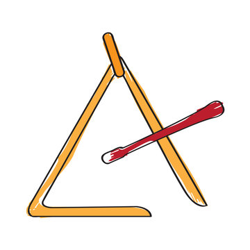 Isolated triangle icon. Musical instrument