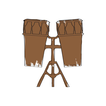 Pair of drums icon. Musical instrument