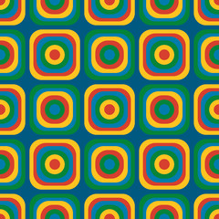 Vintage seventies seamless pattern. Authentic design for digital and print media.