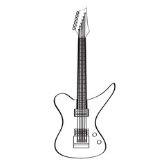 Electric guitar icon. Musical instrument