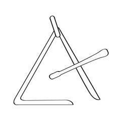 Isolated triangle icon. Musical instrument