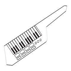 Isolated keytar icon. Musical instrument