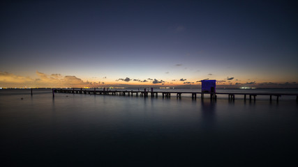 Caribbean Pier at dawn 