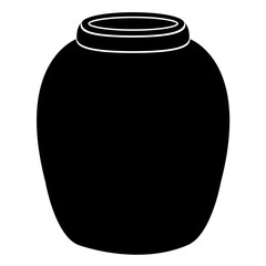 Empty flower pot icon