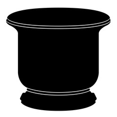 Empty flower pot icon