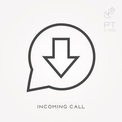 Line icon incoming call
