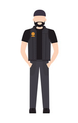 rough motorcyclist avatar character vector illustration design