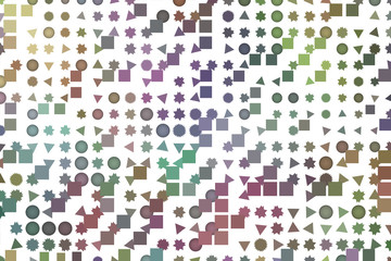 Illustrations of shape. For wallpaper or graphic design. Pattern, element, artwork, technology & square.