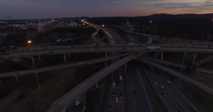 4k Interstate Dusk Mix Master 001 Fly Over