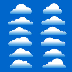 Clouds set isolated. Creative modern concept. Clouds vector illustration