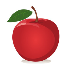 Red apple Vector illustration