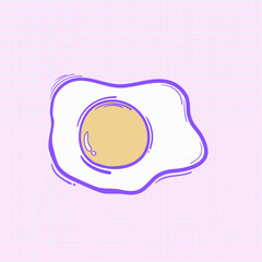 Illustration of egg doodle 