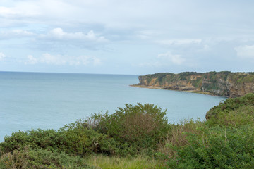 Fototapeta na wymiar Beautiful cliff on the coast of Normandy France