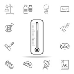Thermometer line icon. Detailed set of science and learning outline icons. Premium quality graphic design. One of the collection icons for websites, web design, mobile app