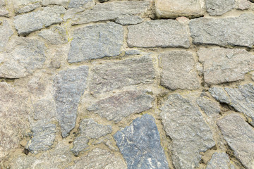 Natural stone wall on a european beach