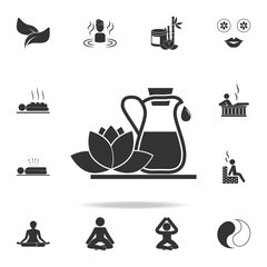 lotus and drinks icon. Detailed set of SPA icons. Premium quality graphic design. One of the collection icons for websites, web design, mobile app