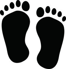 Simplified Silhouette of the soles of the feet