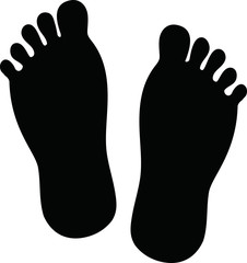 Silhouette of the soles of the feet