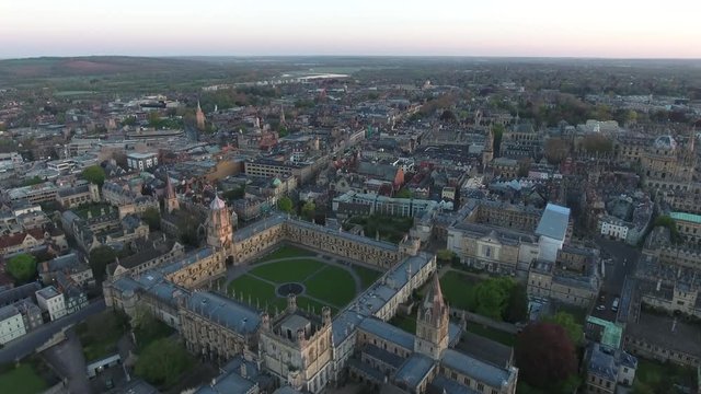 Flying Over Oxford University England