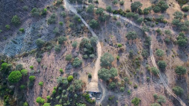 Drone en  dolmenes de el Pozuelo en Zalamea la Real, Huelva ( Andalucia,Espa&ntilde;a) Video aereo con Drone