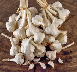 Garlic. The group split on the wooden floor